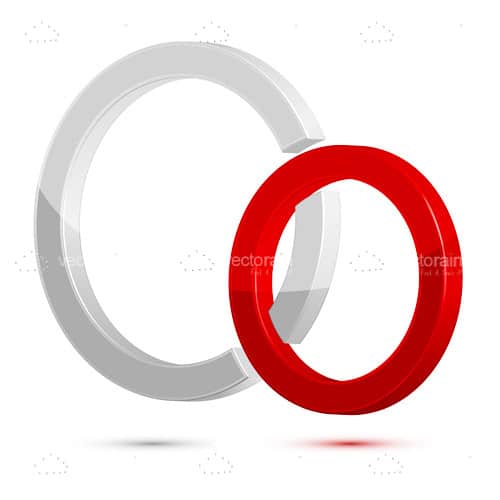 Grey and Red Rings